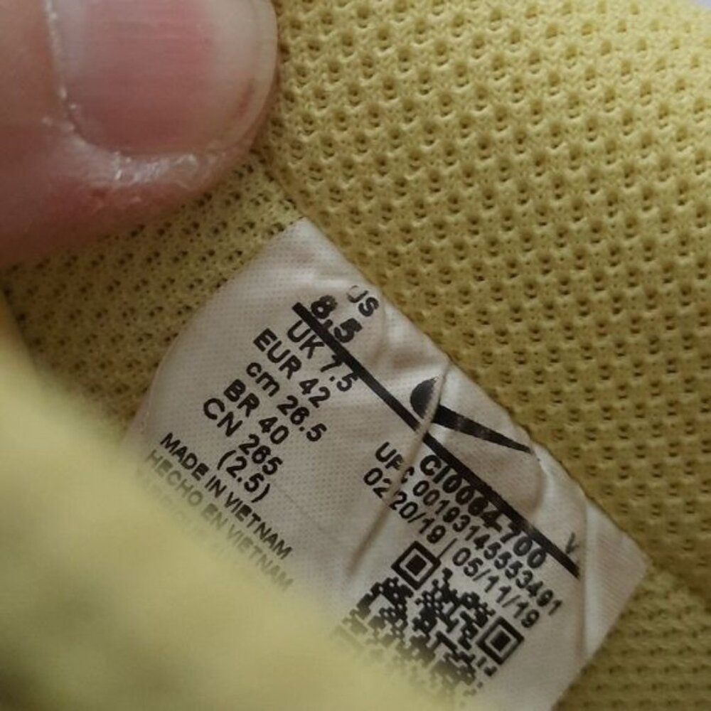 Nike Air Force 1 Yellow Neon Removable Swish Low Top Mens Sneakers Size 8.5 - Picture 16 of 16